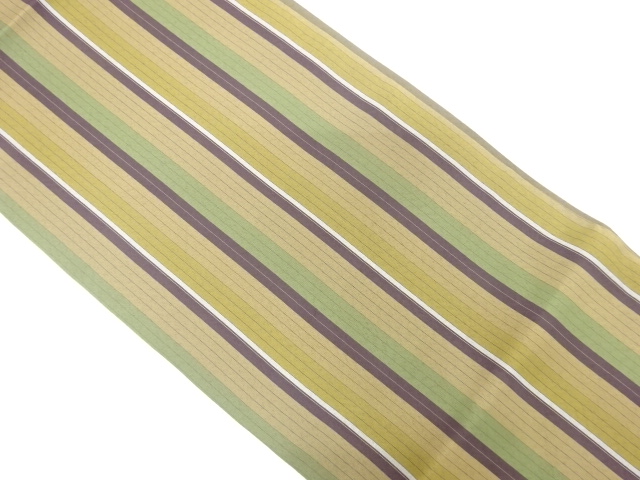 縞模様織出し全通袋帯